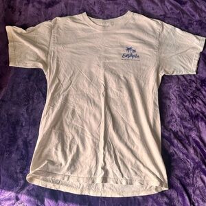 Empyre Off-White Short Sleeve Tee with Blue Logo